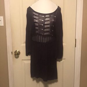 Moda International; Purple, light, knit cover up.